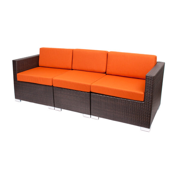 BFMSEATING Aruba 83.25'' Wicker Outdoor Patio Sectional Wayfair